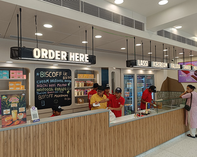 Serving counter